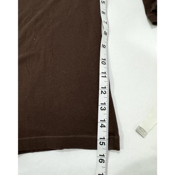 Skims Dark Chocolate Brown Boyfriend Long Sleeve Crewneck Soft Tshirt Size Small - Picture 7 of 7